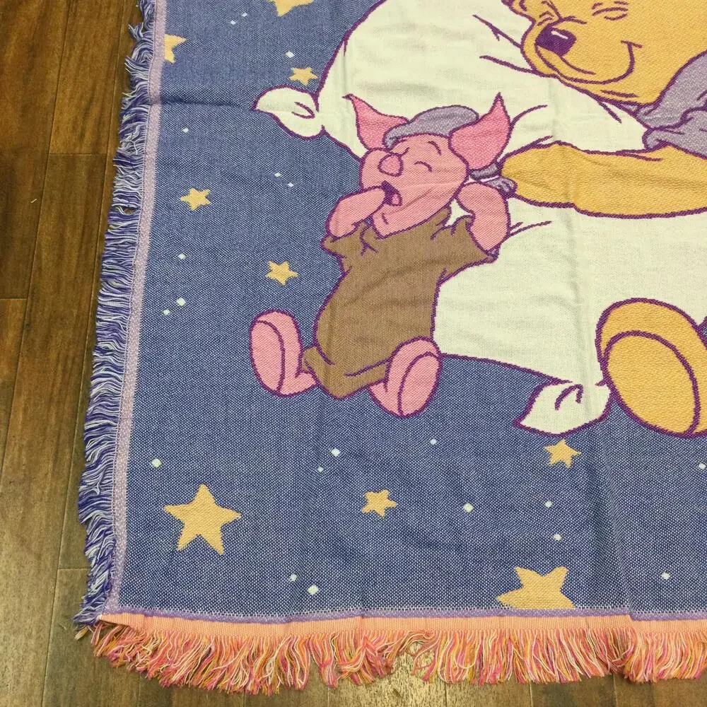 Beacon Winnie Pooh Piglet Multicolor 50x60 Throw Blanket Disney Fringe USA